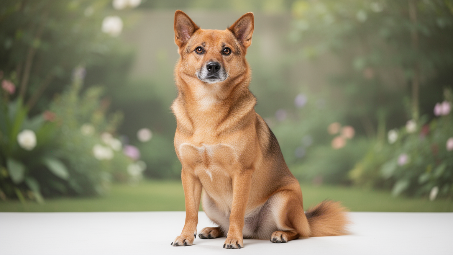 A well-groomed, healthy dog in good body condition